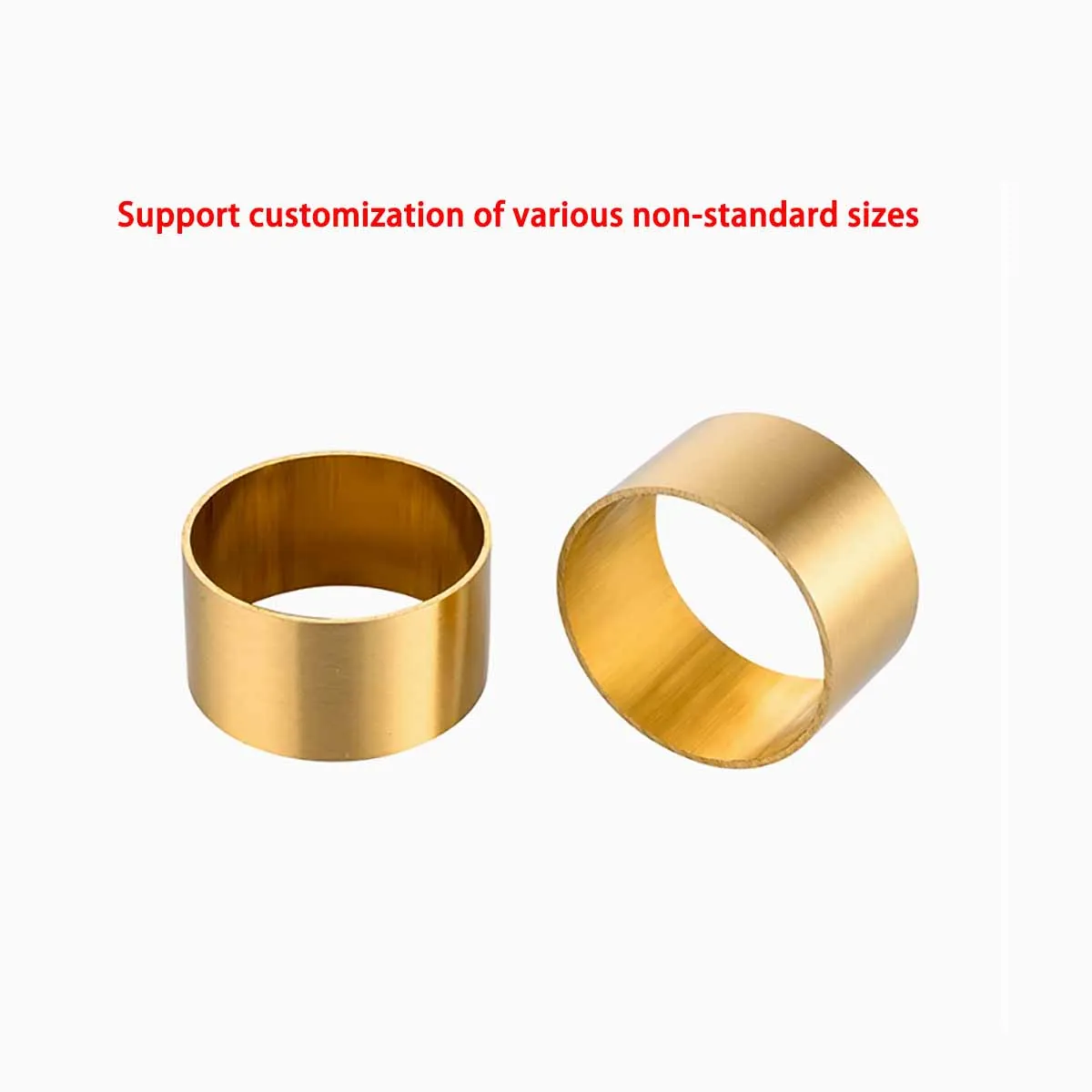 

24-40mm Outer Diameter Brass Copper Sleeve Hoop Ring, Round Copper Tube Handle Staff Copper Pipe Decorative Fitting