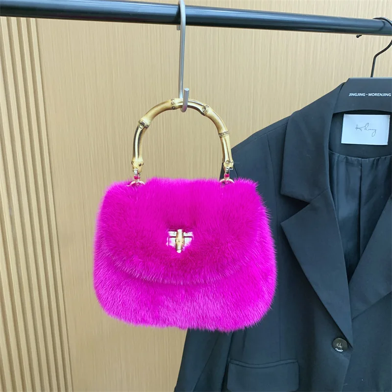 Luxury Designer Fur Bag 2023 Mink New Small Handbag Women's Fashion Fashion Mini Crossbody Shoulder Bag Handbag Bags For Women