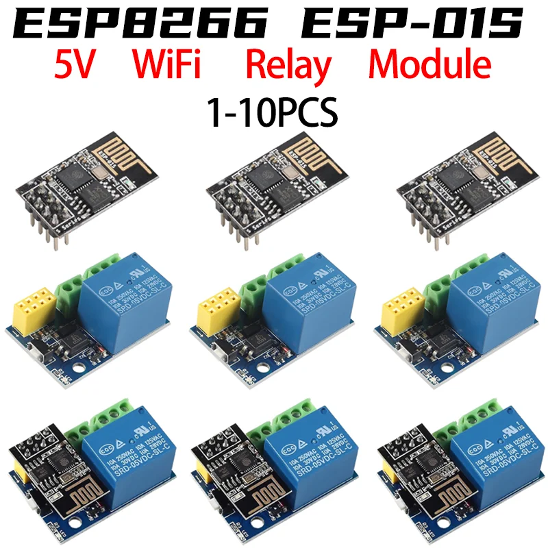ESP8266 ESP-01 ESP-01S Moduł przekaźnika WiFi 5V Rzeczy Inteligentny domowy przełącznik zdalnego sterowania Aplikacja na telefon Bezprzewodowy moduł WIFI dla ARDUINO