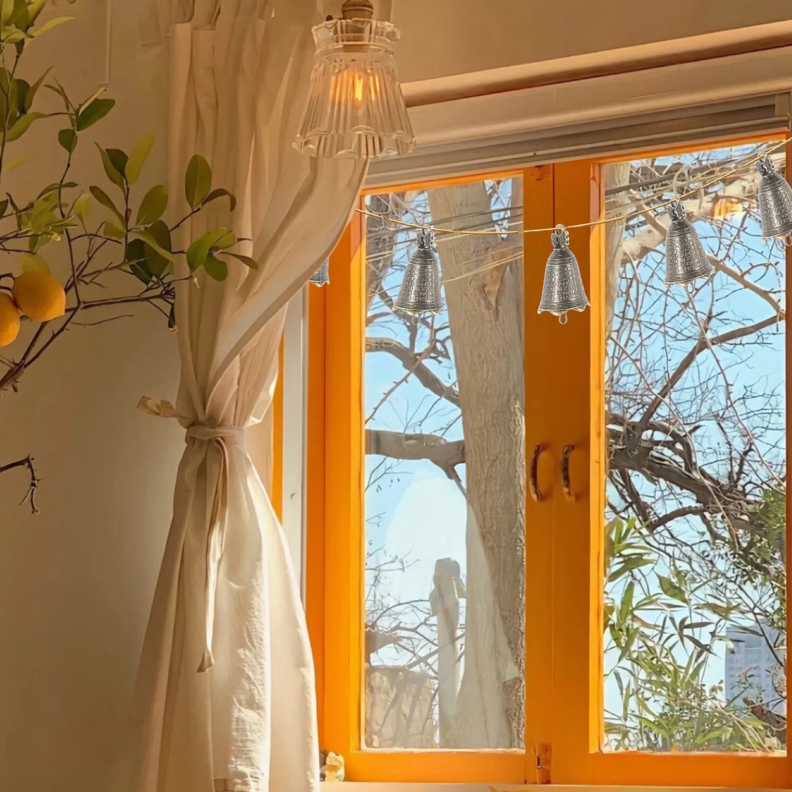 

10Pcs Bell Pendants Metal Wind Chime Charms for Home Decor DIY Crafts Car Hanging Bell Ornament Decorative Hanging Bells