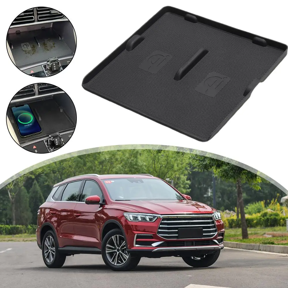 For 23 Byd Song Plus Ev Central Control Wireless Charging Car Pad Storage Pad Dustproof Central Anti Phone Slip Silicone Pa X3y1