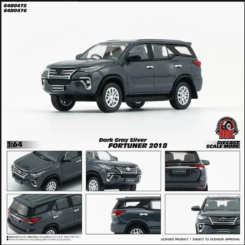 

Модель автомобиля BMC 1:64, внедорожник Fortuner 2018, литая под давлением, статическая коллекционная модель, сувенир, подарок