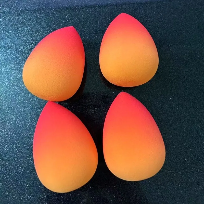 1/4 pçs cor gradiente esponja beleza ovo maquiagem fundação misturada beleza molhada e seca para bb creme base líquida