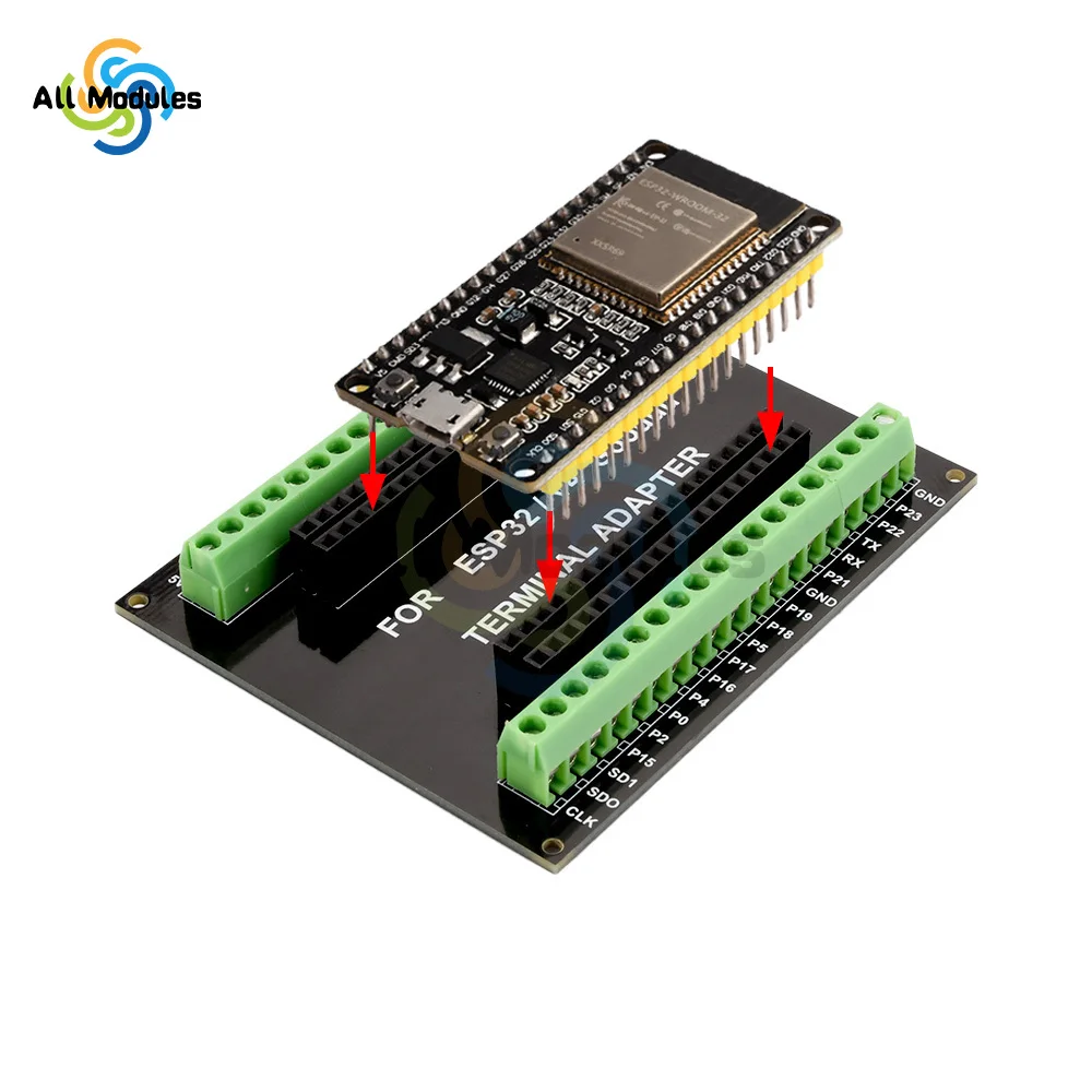 ESP32 38PIN Breakout Board GPIO 1 into 2 for ESP-32S 38PIN Terminal Screw Board Compatible with ESP32 Development Board