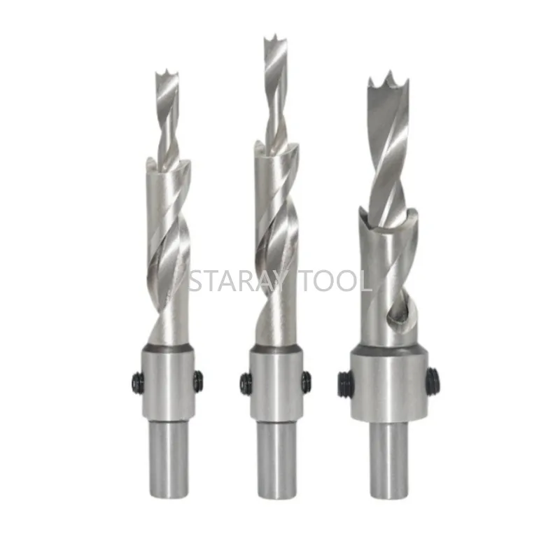 5pcs Step Countersink Drill Bit High-Speed Steel Salad Drill for Woodworking Secondary Hole Opener & Screw Countersinking Tool