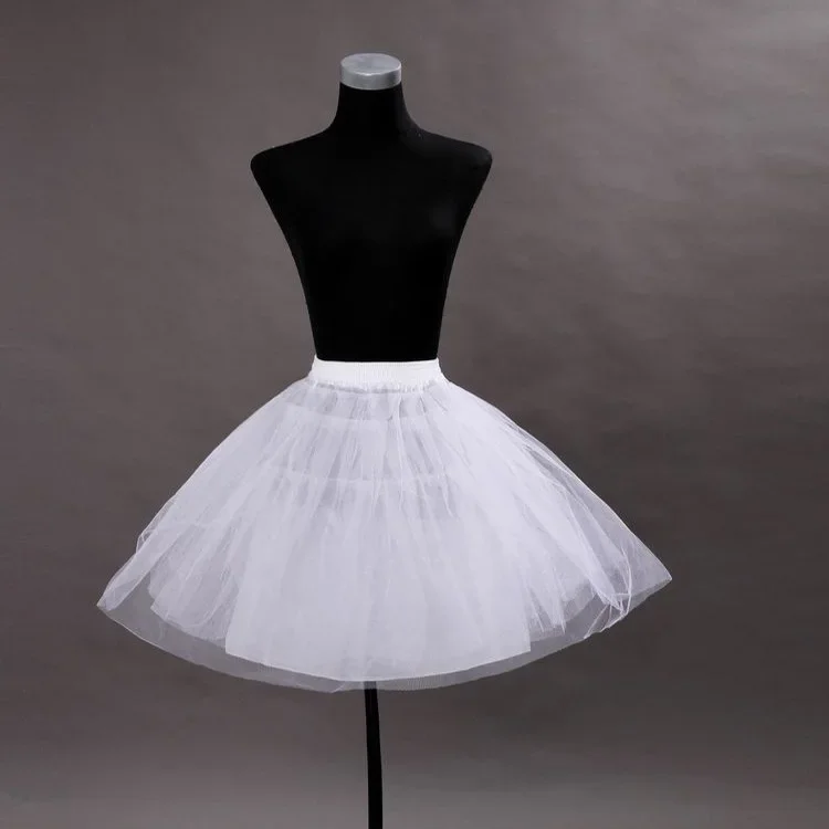 Short Puffy Boneless Petticoat Daily Support Cosplay  Ball Gown Lolita underSkirt