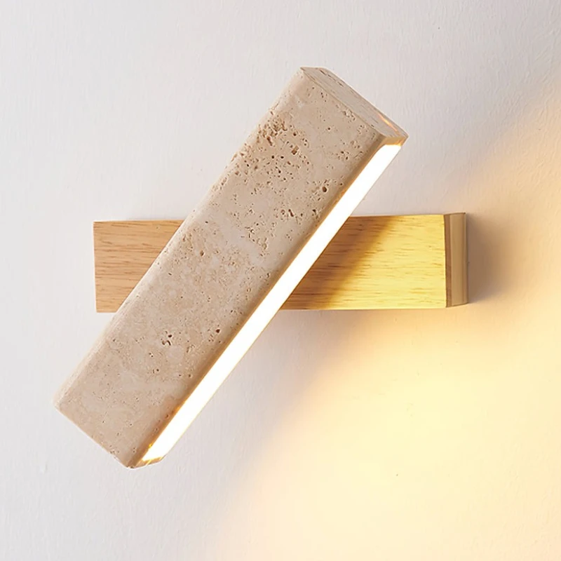 

Yellow Cave Stone Wall Lamp Artistic Atmosphere Background Wall Lamp Main Bedroom Bedside Lamp