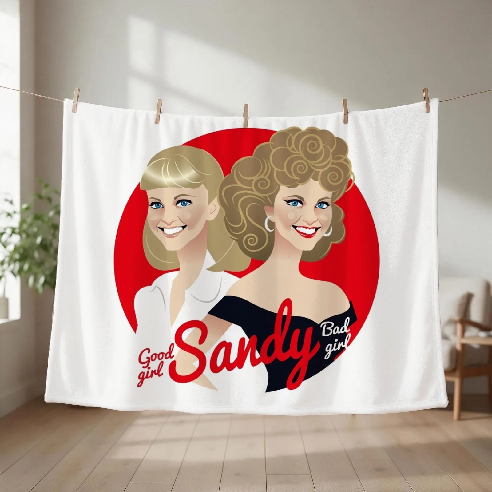 Good girl Sandy Bad girl Throw Blanket cosplay anime Bed Fashionable blankets ands Picnic Blankets