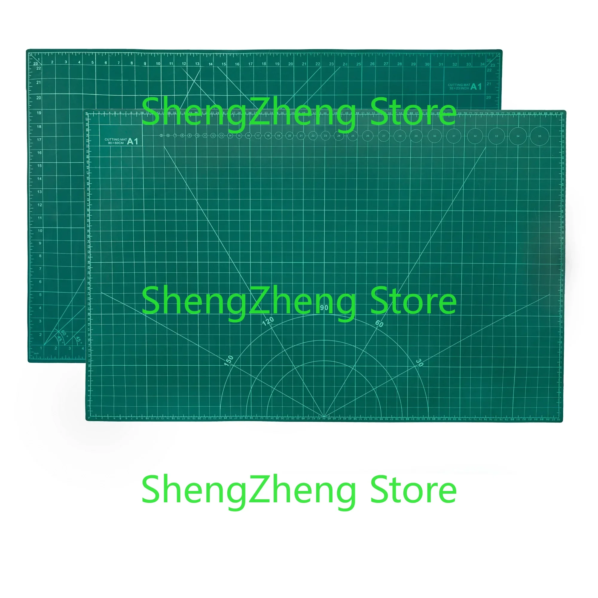 A1 - A4 PVC DIY Craft Self Healing Rotary Cutting Mat Board Craft Quilting Grid Lines Printed Board Green Patchwork Tools