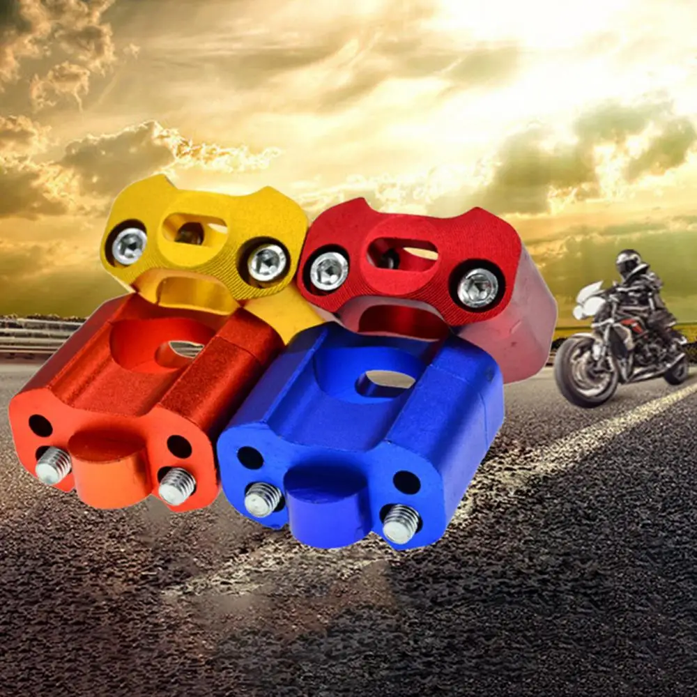 Motorcycle Handlebar 1 Pair 22-28mm Aluminium Alloy Clamp Extend Riser Adapter Thickened Reinforced Deck