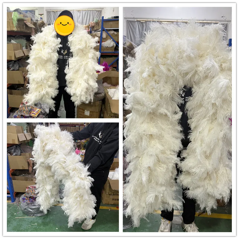 WSOAFVK Boa en Plumes, Écharpe en Plumes de Dinde Naturelles, Boa Noir pour Femmes, Magnifique Accessoire Costume Halloween, pour Fête, Noël, Mardi Gras, Bal Masqué, 2m
