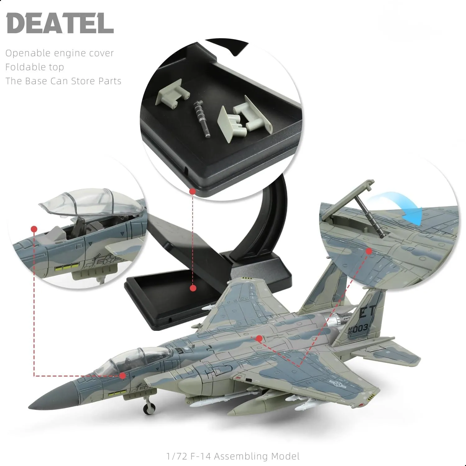 1/72 F-15EX Eagle II American Air Force Fighter Jet Easy Snap Build Model Toy Kit F15 Airplane Assembly Model with Stand Gift view 2