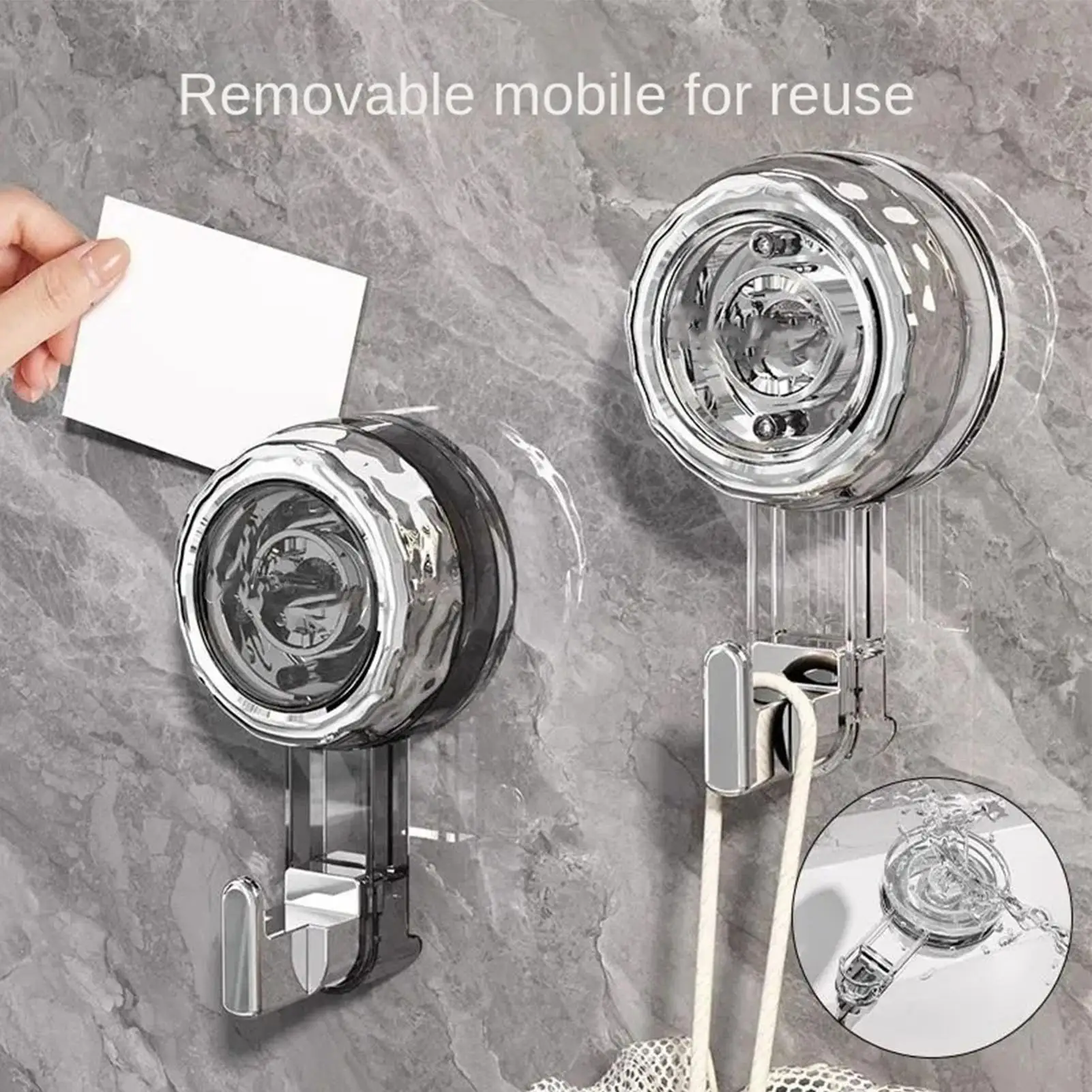 Shower Suction Hooks Heavy Duty No Drill Strong Reusable Organizer for Bathtub Kitchen Window Glass Door Mirror Tile Wall Garage