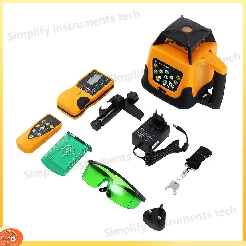 Green Beam Rotating Laser Level 360 Degree Automatic Self Leveling Rotary Laser Level Tool with 500m Range for Construction
