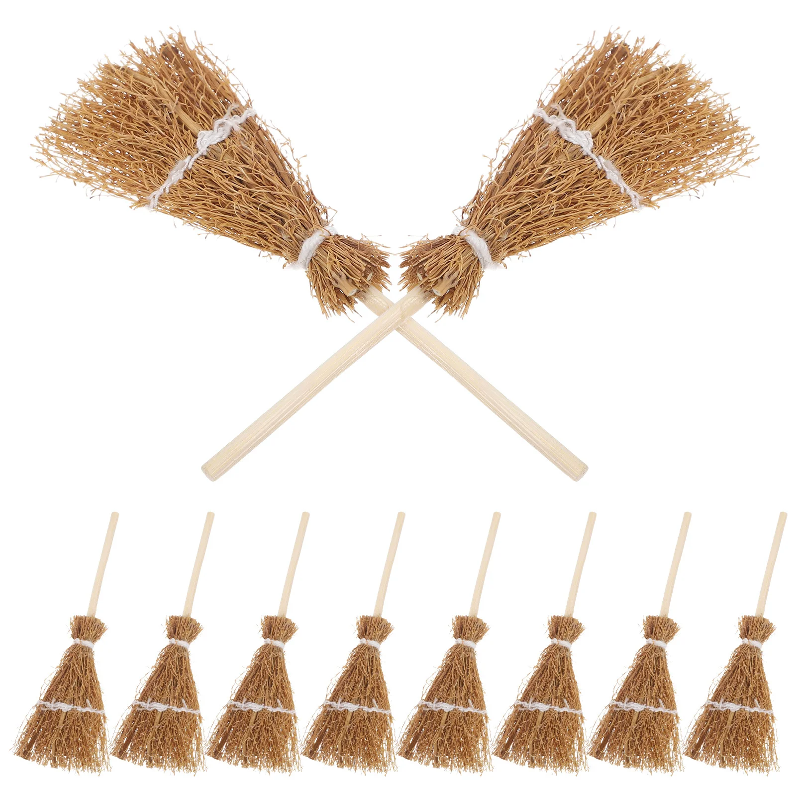 10Pcs Halloween Witch Broom Hair Clips DIY Handmade Barrettes for Girls Women Party Costume Accessories DIY Handmade Hairpin