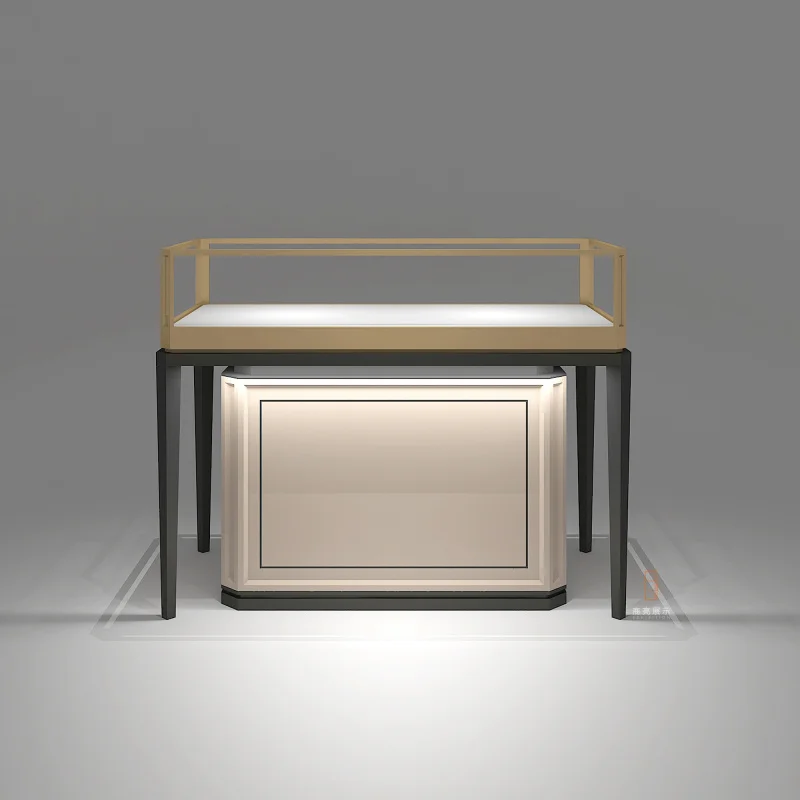 custom.Luxury Jewelry Store Cabinet with LED Lighting-Durable Retail Display Furniture