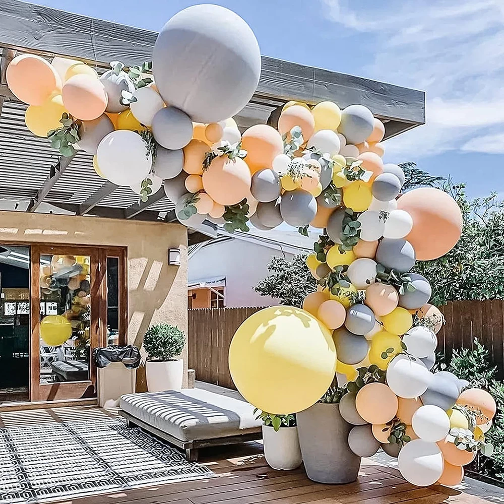 Pastel Yellow Balloon Arch Garland Kit 1st Birthday Party Latex Ballon Decor Wedding Baby Shower Bridal Shower Decoration Globos