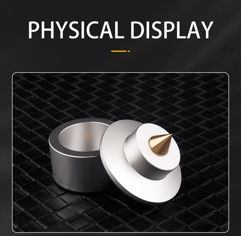 4-teiliger Audioverstärker aus Aluminiumlegierung mit Stoßdämpfer-Fußnägeln, Hifi-Fußpolster für Lautsprecher, CD, praktischer Fußmattenhalter – Detail 11