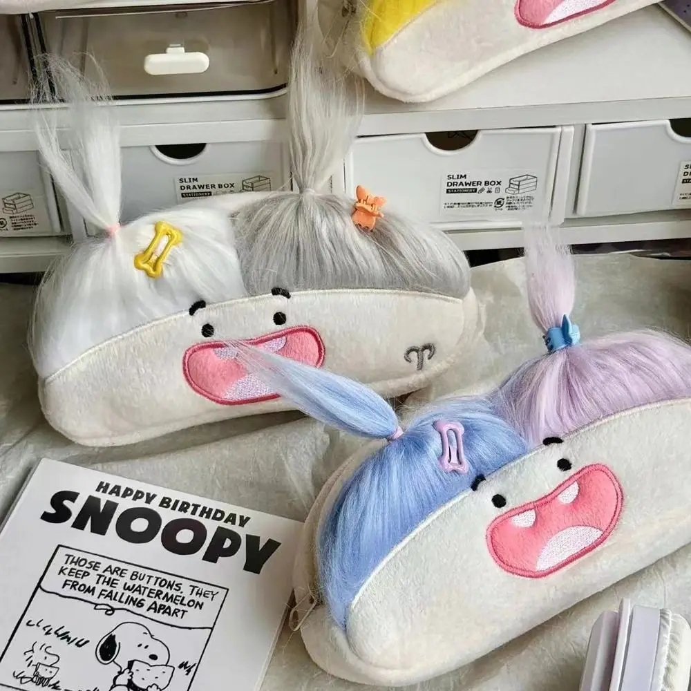 Constellation Embroidery Pen Bag Random Hair Clip Large Capacity Pen Storage Bag Stationery Organizer Pencil Box