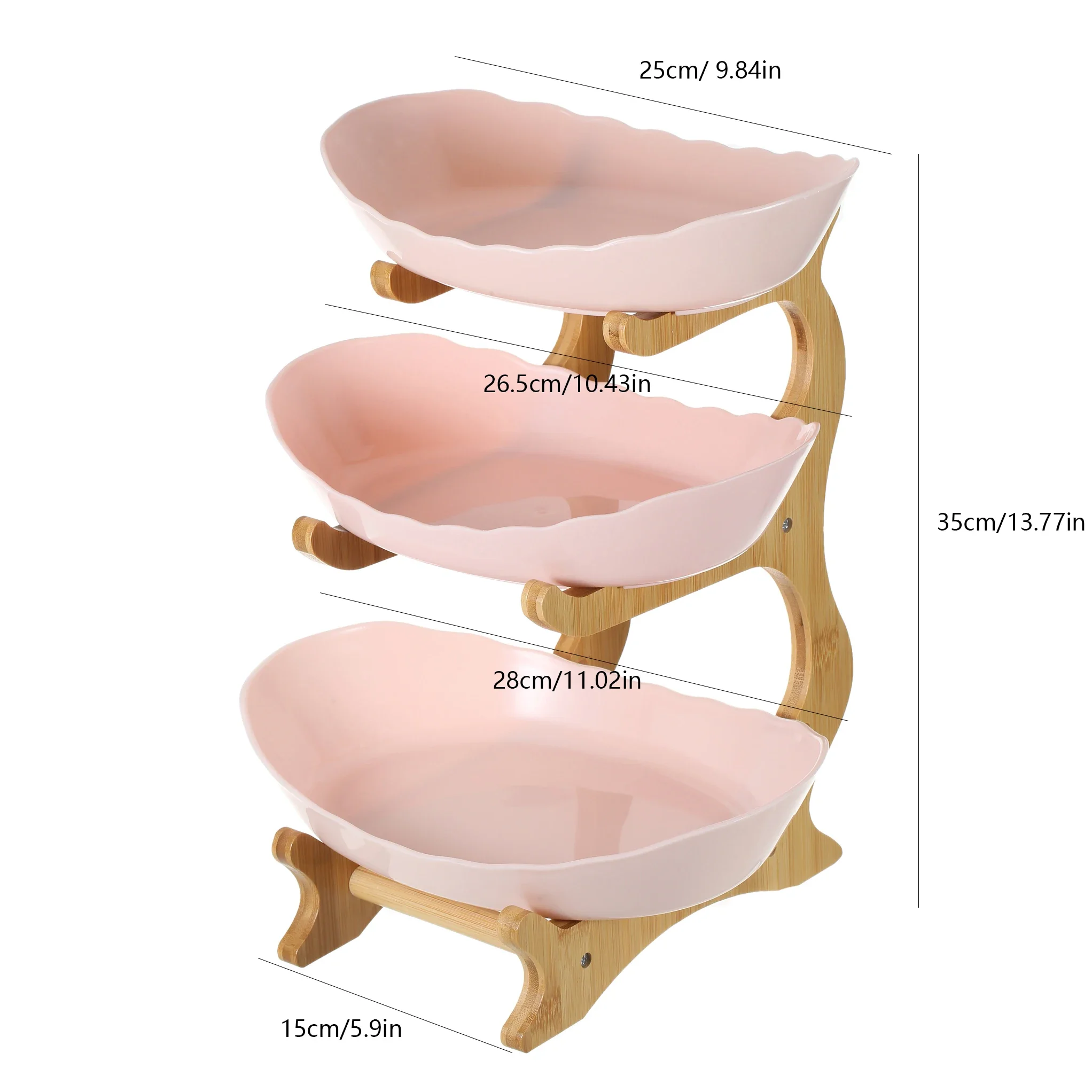 Modern 2/3 Layer Fruit Plate Living Room Snack Dish Creative Dried Fruit Basket Candy Storage Tray Cake Stand Salad Bowl for Hom