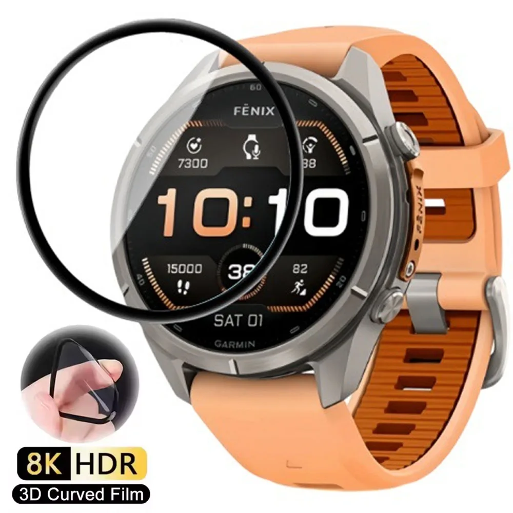 Screen Protector For Garmin Fenix 9 Pro 51mm 47mm 43mm 3D Curved HD Anti-scratch Cover Watch Full Coverage Protective Film