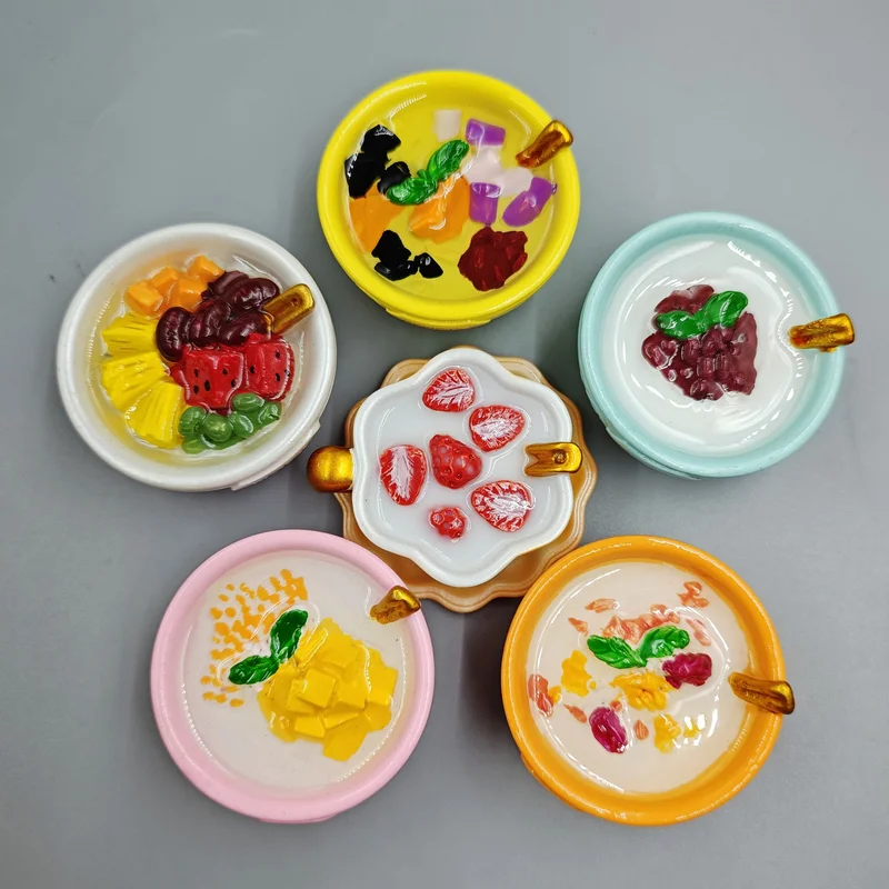 

New Simulation Cartoon Mango Pomelo Sago Refrigerator Magnet Resin Crafts Specialty Creative Food Home Decoration