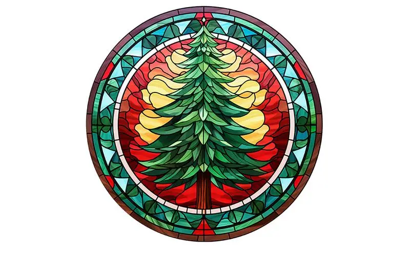 Christmas Window Stickers Christmas Window Decorative Clings Pine Tree Mirror Sticker Decals Tree Window Glass Decoration Cling