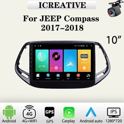 Car Radio Android for JEEP Compass 2017 2018 Multimedia Carplay Wireless Player Car Stereo Autoradio Head Unit Navigation GPS