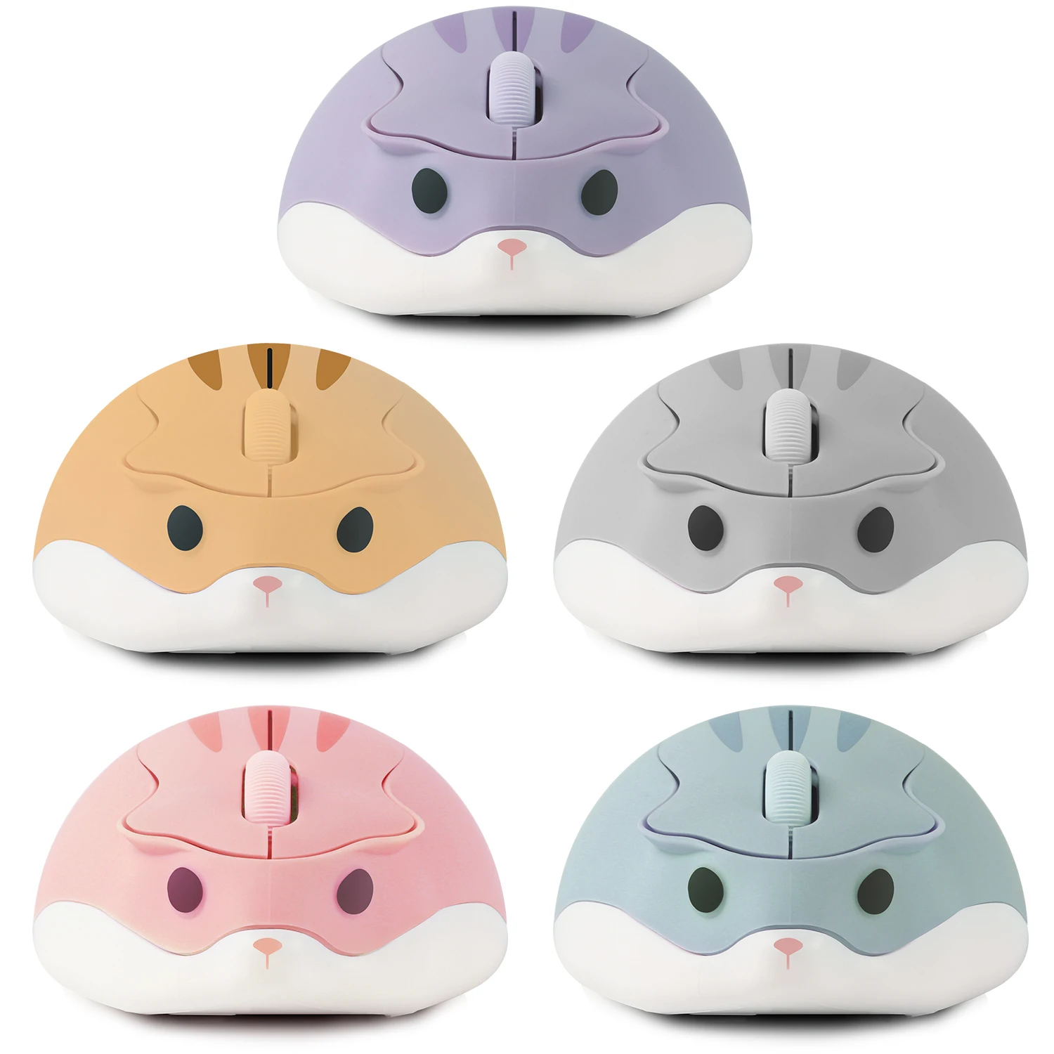 2.4G Bluetooth Mouse 3D Mini Hamster Cute Mouse Pink USB Optical Computer Mause 1600DPI Game Ergonomic Mice For Laptop Kid Gift