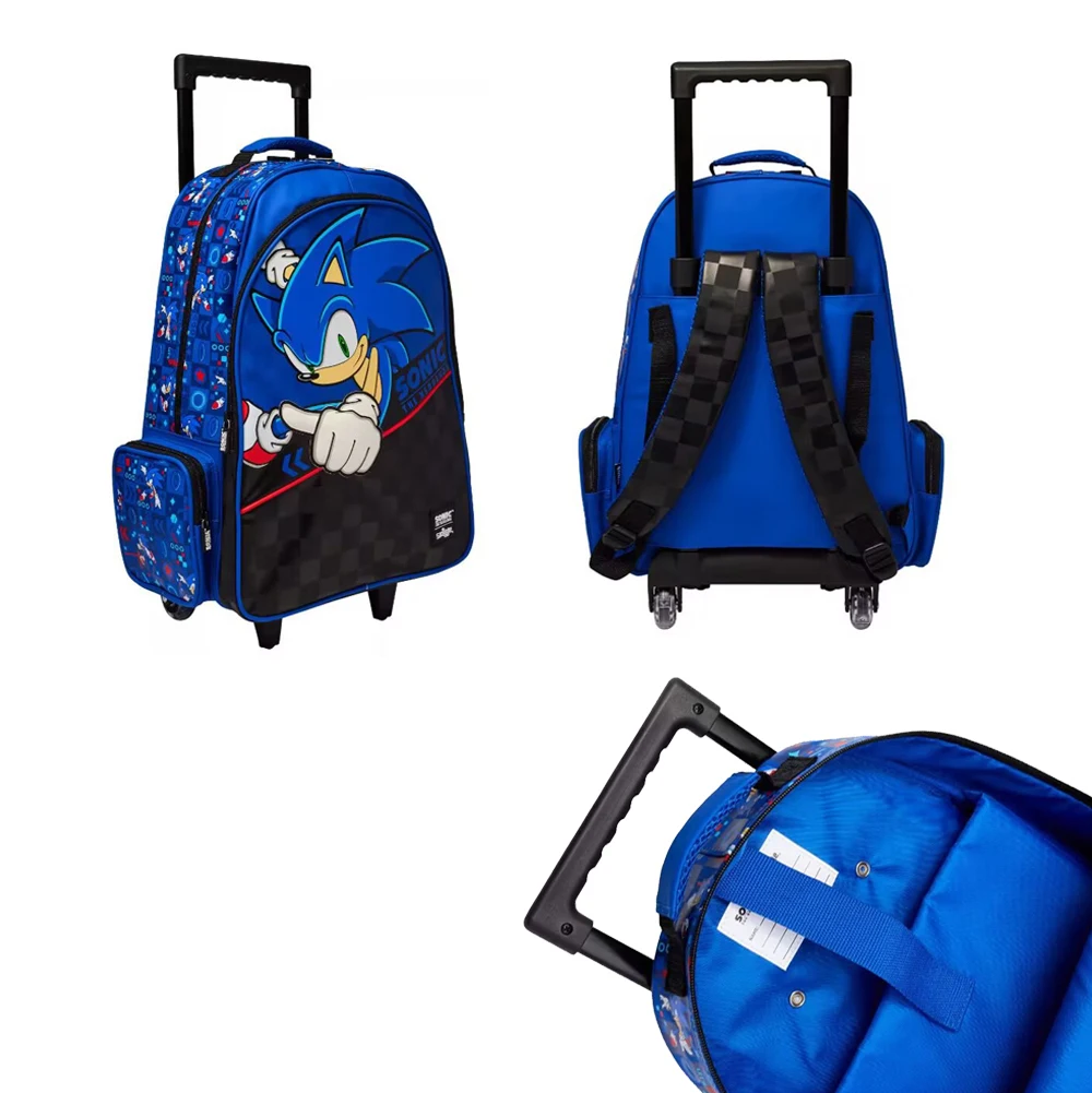 Disney Children's Wheel backpack Cartoon Rrolley Backpack Drawstring Backpack Stationery Schoolbag Girl or boy Birthday Gift