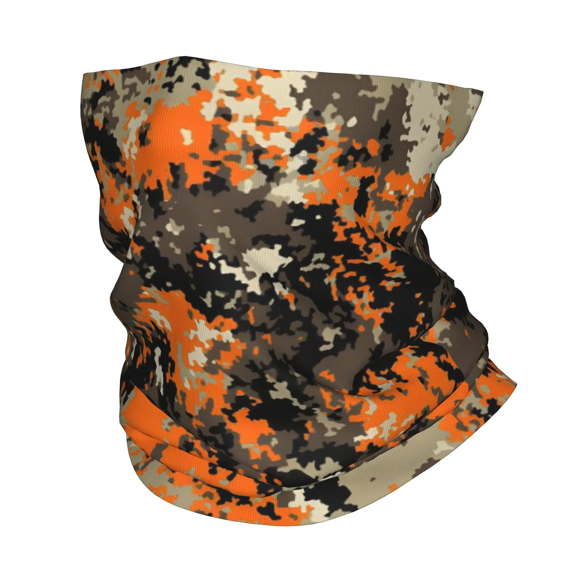 

Камуфляжная бандана на заказ, зимняя теплая повязка на шею, женский ветрозащитный шарф для лица для пеших прогулок, классическая повязка на голову с пиксельными блоками