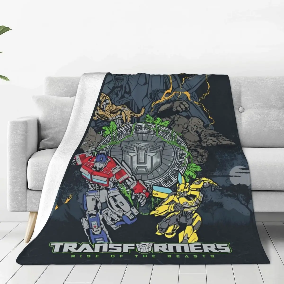 Cartoon Transformers Autobots Fleece Throw Blankets Robot Car Anime Movie Blanket for Bed Office Soft Quilt