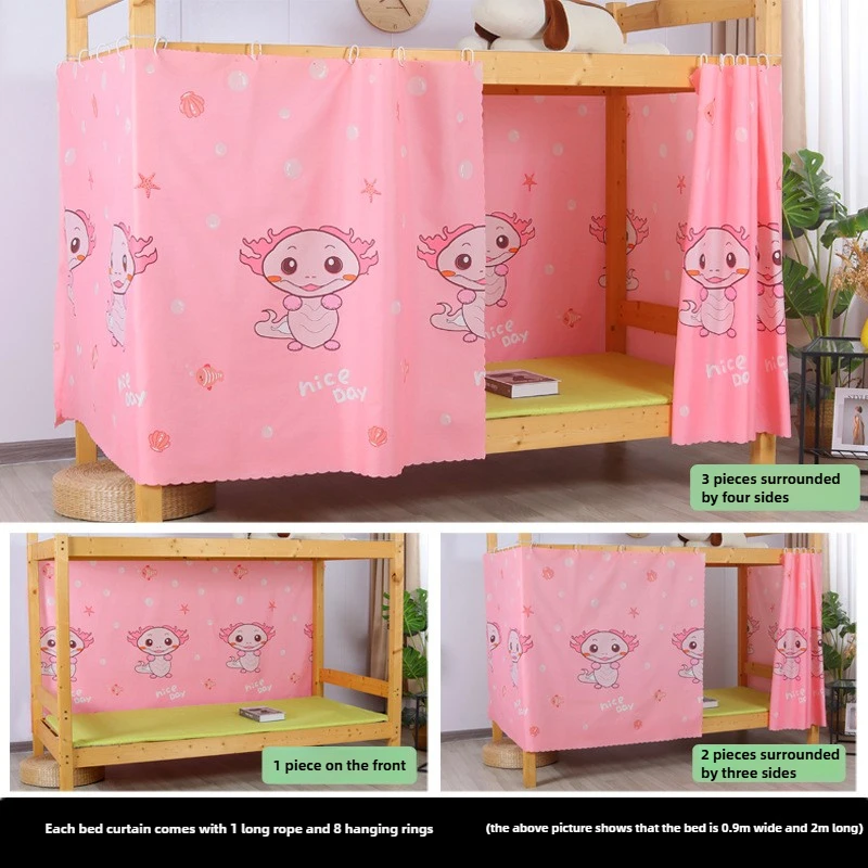 Dormitory Bed Curtain Students Bunk Up and Down Canopy Bed Curtain Protect Privacy Partition Curtain Mosquito Net Home Decor