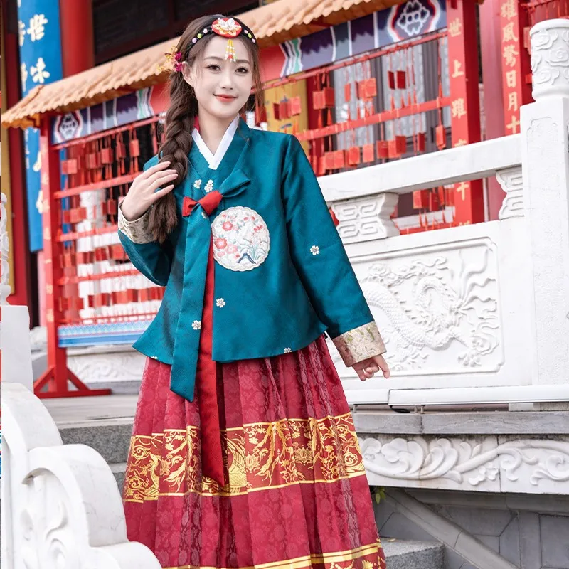 Asian Palace Cosplay Performance Clothing Wedding Dress Traditional Hanbok Dress Korean Fashion Ancient Costumes Minority Party