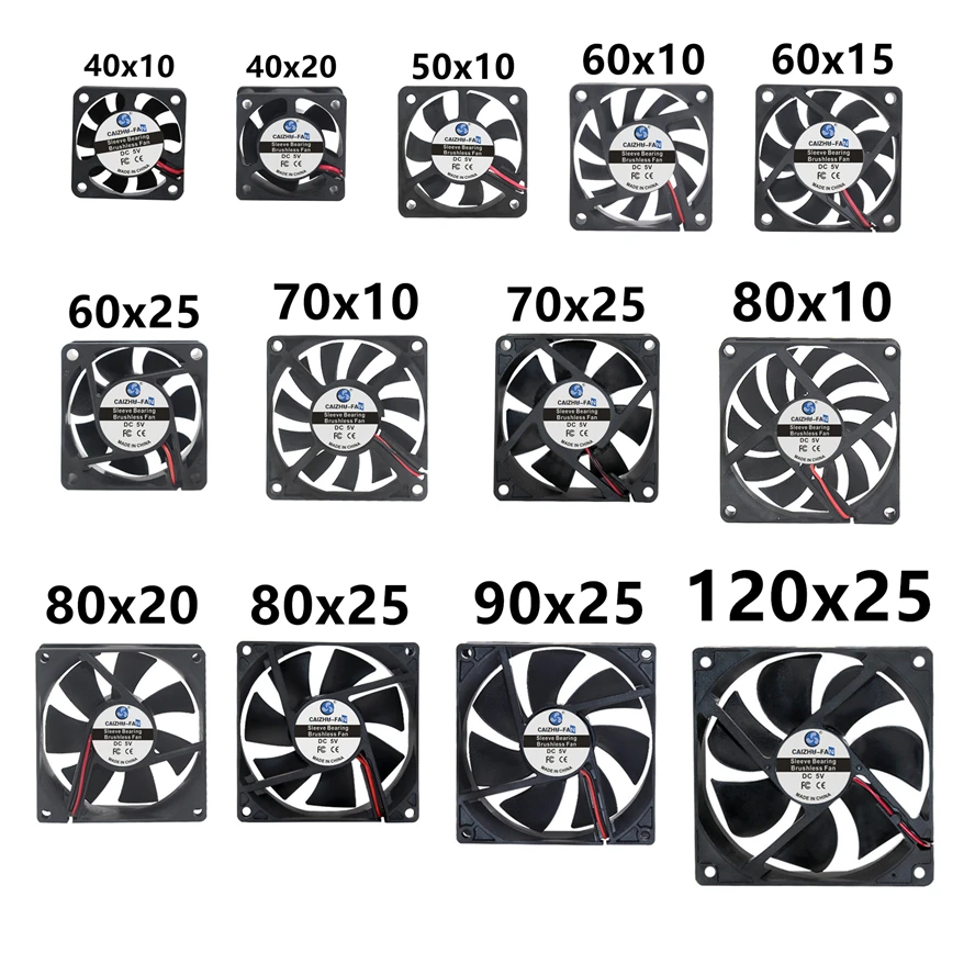 40MM 50MM 60MM 70MM 80MM 90MM 120MM Lüfter Bürstenlosen Motor Gehäuselüfter Leiser Lüfter mit USB-Kabel – Detail 3