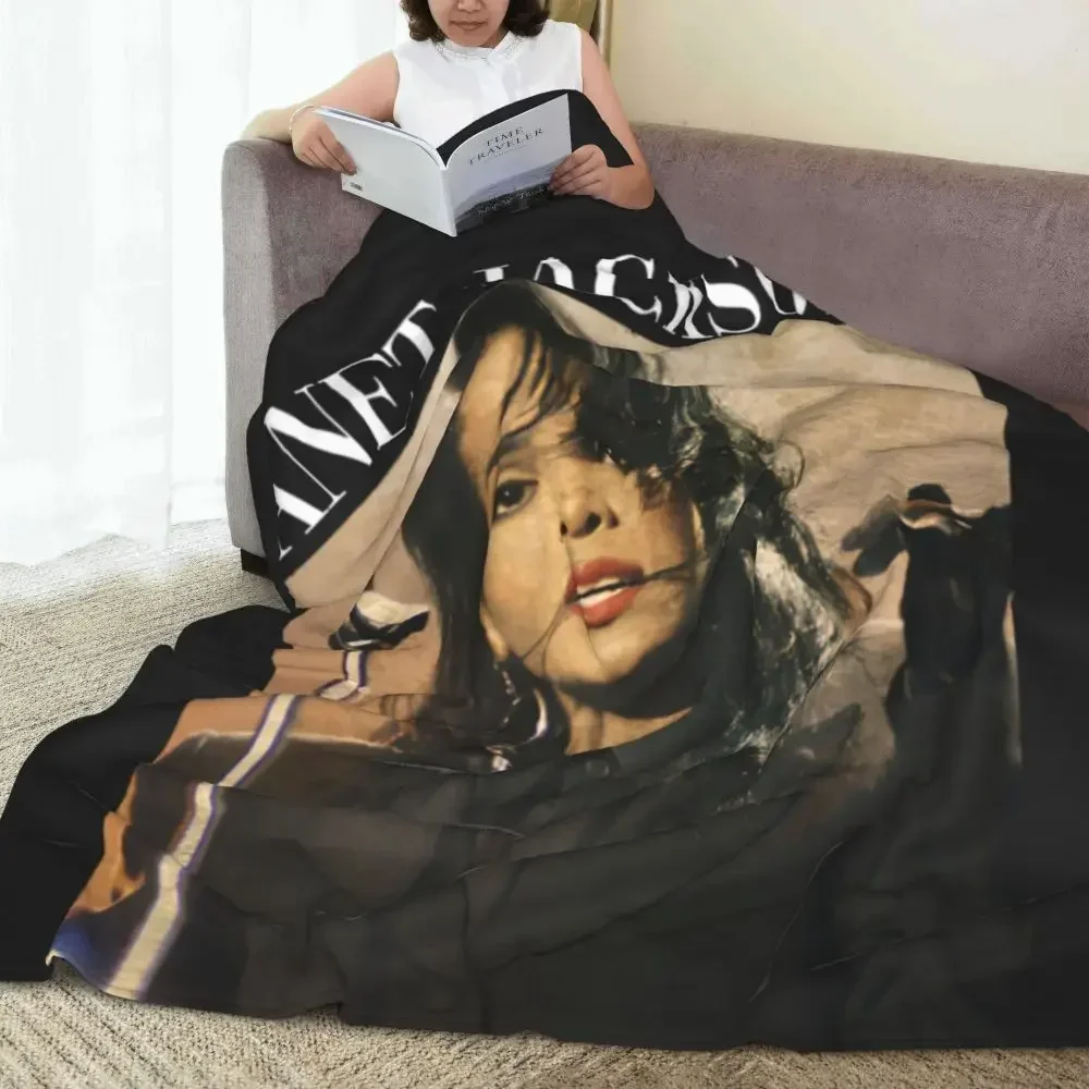 

Janet Jackson Blanket American Singer Camping Flannel Throw Blanket Soft Warm Bedroom Design Bedspread Gift Idea