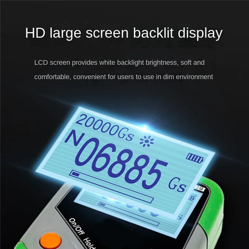 BHTS-TD8620 Permanent Magnet Meter Handheld Digital Tesla Meter Magnetic Flux Meter Surface Magnetic Field Test 5% Accuracy