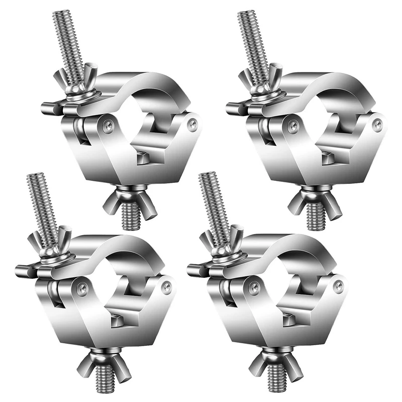 4Pack Stage Lights Clamp Aluminum Alloy Truss Light Clamps For Tube / Pipe OD 28Mm-36Mm For Par Lights Spot Lights