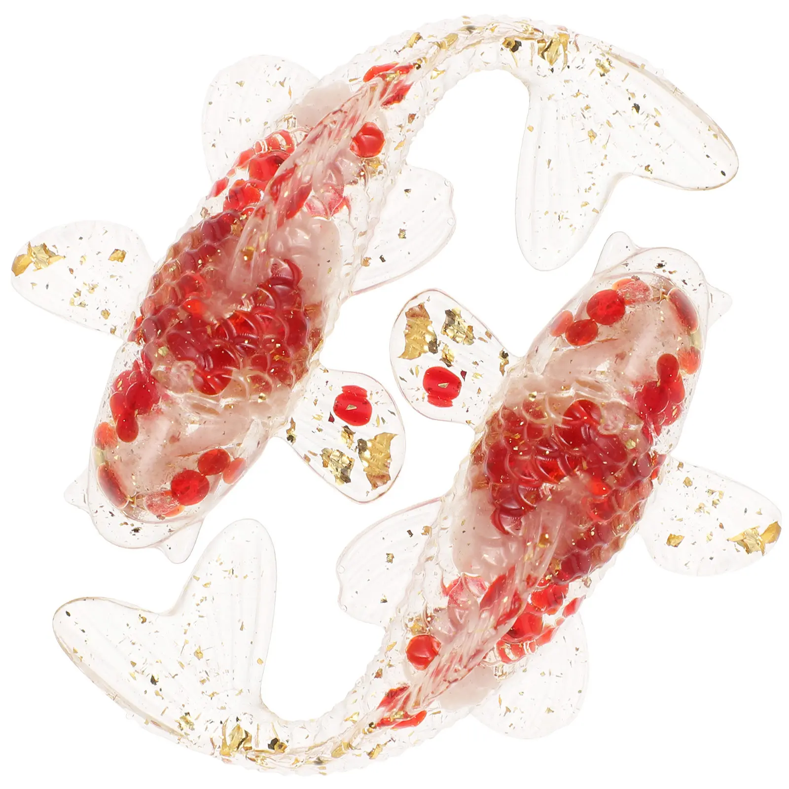 

2Pcs Crystal Fish Statue Lovely Small Table Fish Decor Artistic Home Office Ornament Table Crystal Decor Indoor Decoration