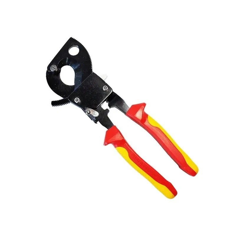 Insulated Ratchet Cable Cutter 240mm 380mm 1000V High Insulation Resistance Non Slip Handle for Electricians