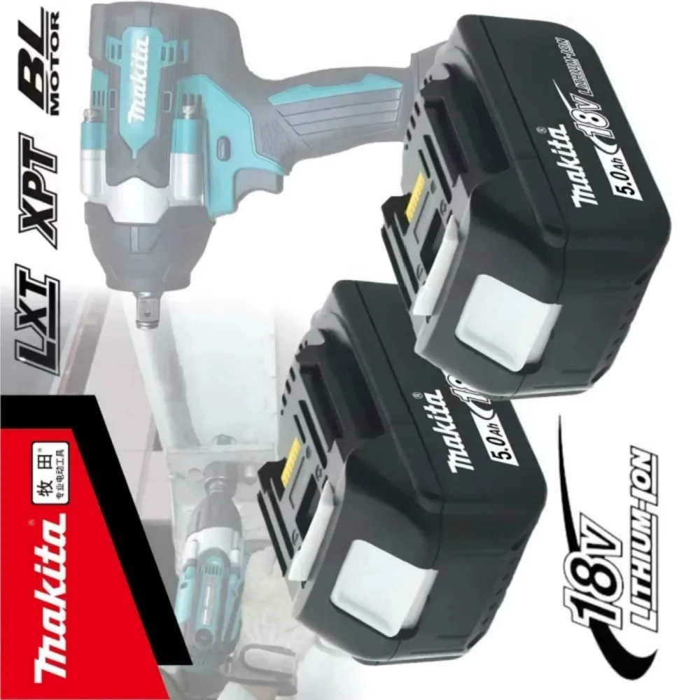 

100% Original Makita 18V Tool Battery, 5.0Ah Stable Power Output，for Makita 18V LXT Series Power Tool Replace The Battery