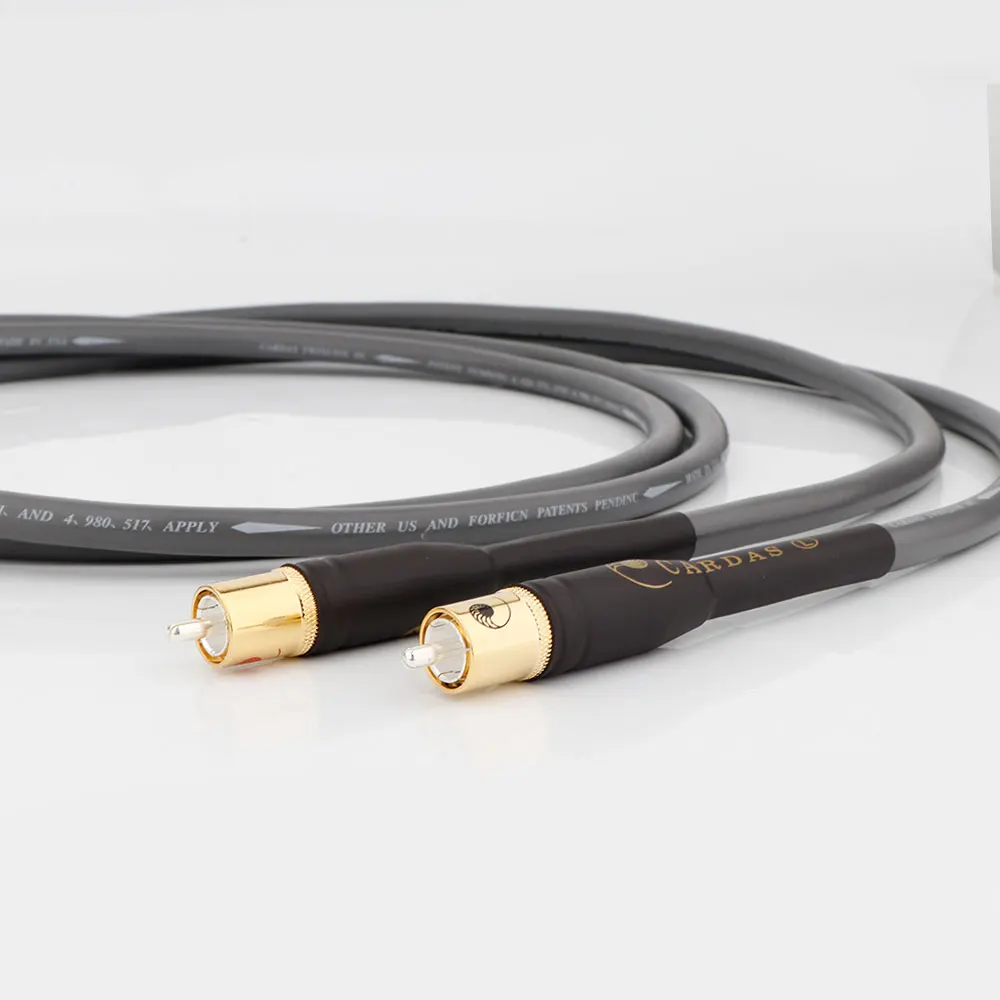 Пара Аудио-кабелей CARDAS RCA TWINLNK IIC, бескислородная медная линия аудио-сигнала OFC с оригинальным позолоченным разъемом RCA, пара