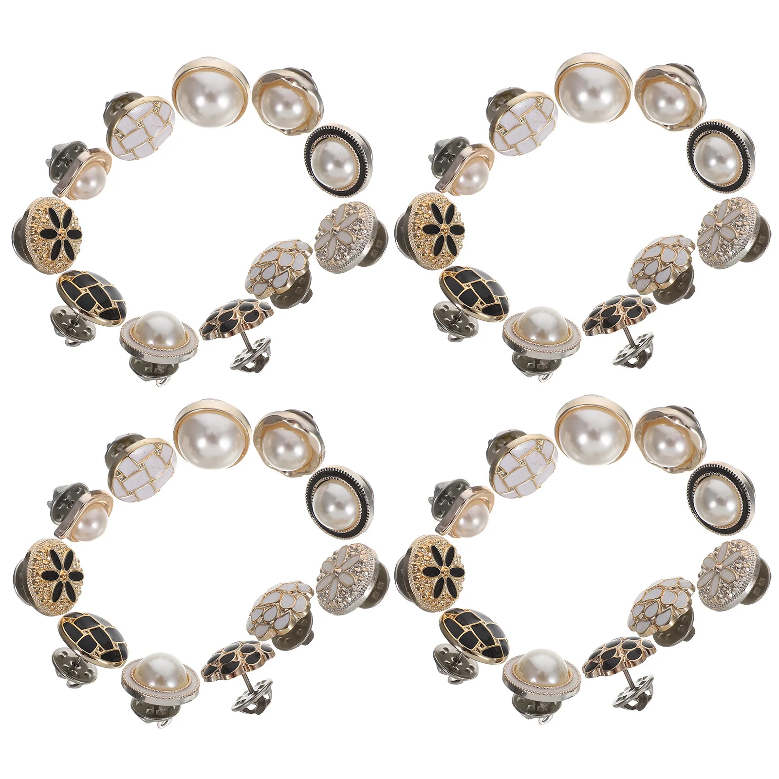 

55Pcs Detachable No-Sew Snap Buttons Metal Round Flat Buttons Fasteners for Coat Jacket Shirt Clothing Replacement