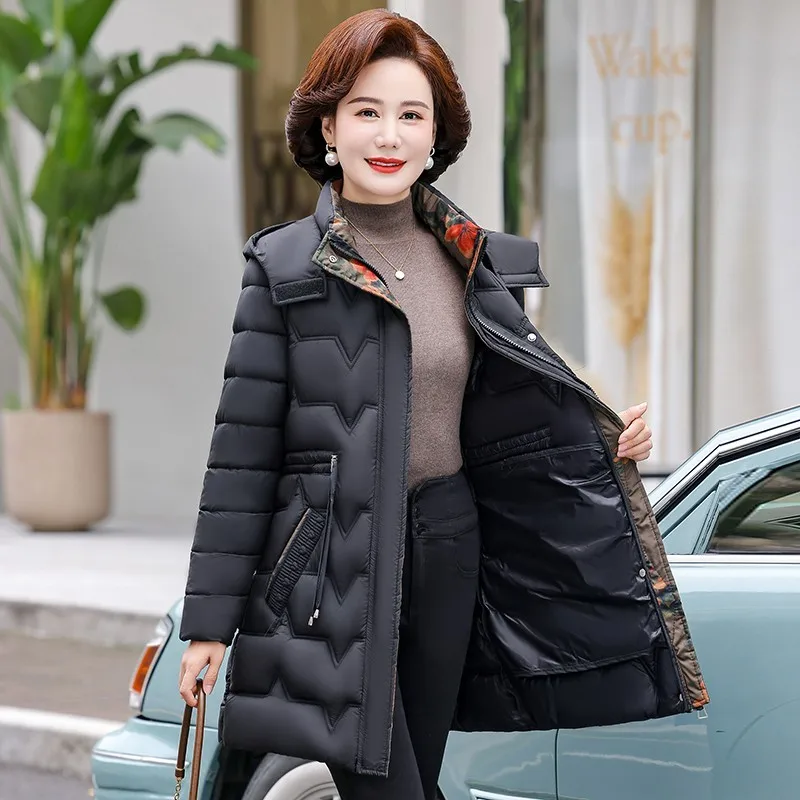 New Winter Hooded Jacket Women Korean Parkas Loose Down Cotton Coats Overcoat Female Casual Thick Warm Windproof Outerwear