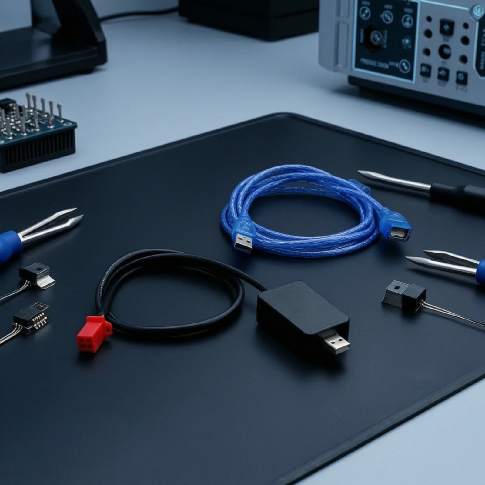 wired-usb-debugging-cable-set-data-cable-usb-a-auf-usb-a-kabel-for-electronics-hobbyist-workspace
