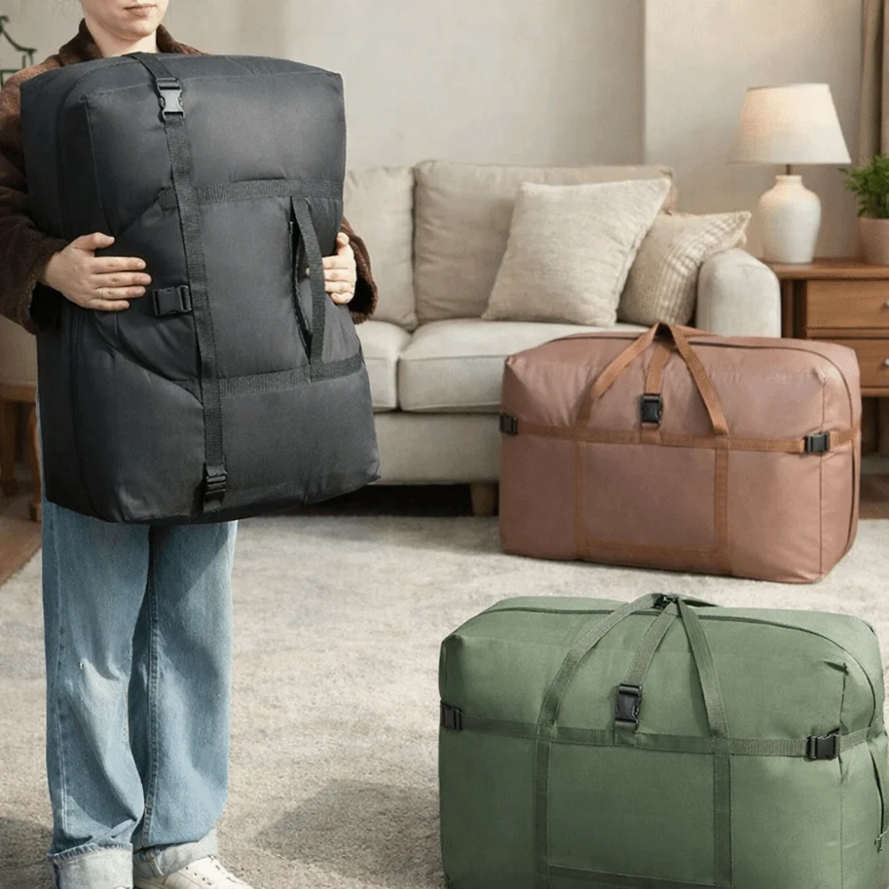 Large Capacity Travel Luggage Bag Waterproof Oxford Cloth Moving Package Bag Foldable Dust-proof Luggage Packing Bag Packing