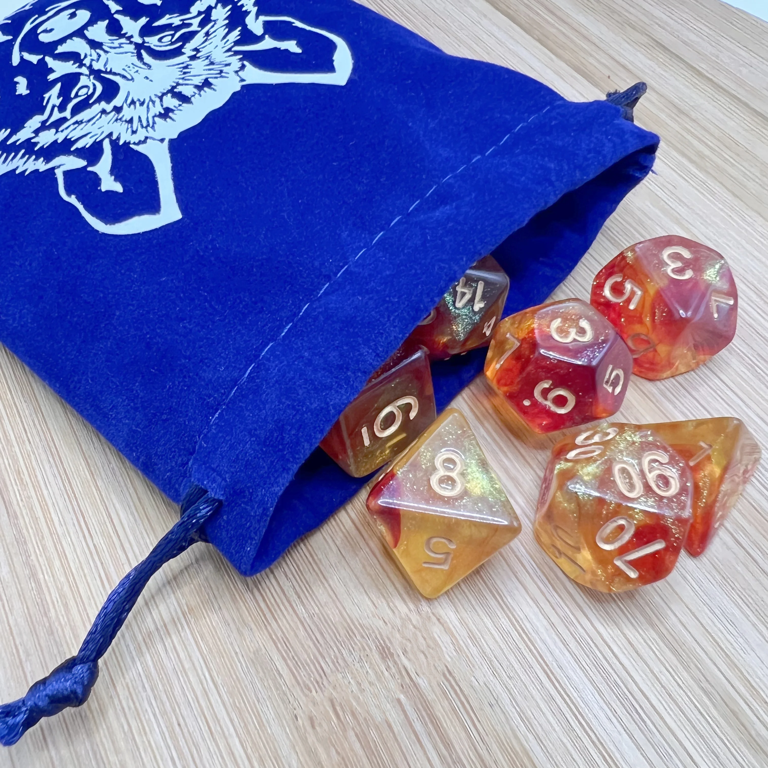 6pcs Dice Bag Dice Holder Role Game High Quality Velvet Drawstring Bag Jewelry Packing For Table Games Entertainment Board Games