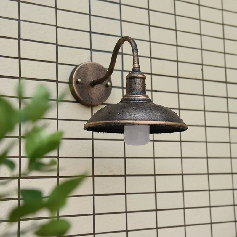 American Vintage Wall Mounted Lamp Industrial Copper Outdoor Indoor Lamp Courtyard Corridor Aisel Bar Waterproof Wall Lamp