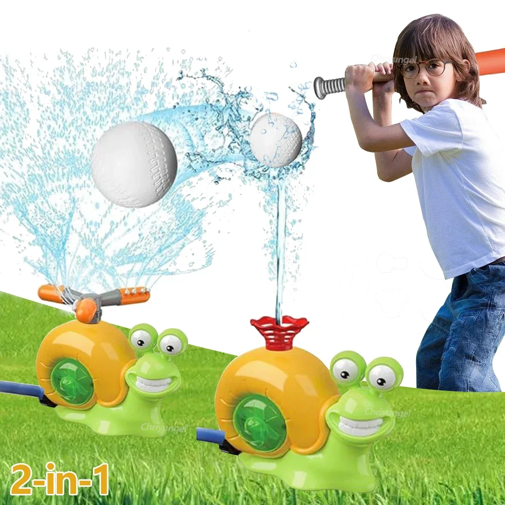 for  Water Sprinkler Baseball Toy for Kids Baseball Toy Water Game 360° Roating Spray Play for Summer Backyard Lawn Pool Party