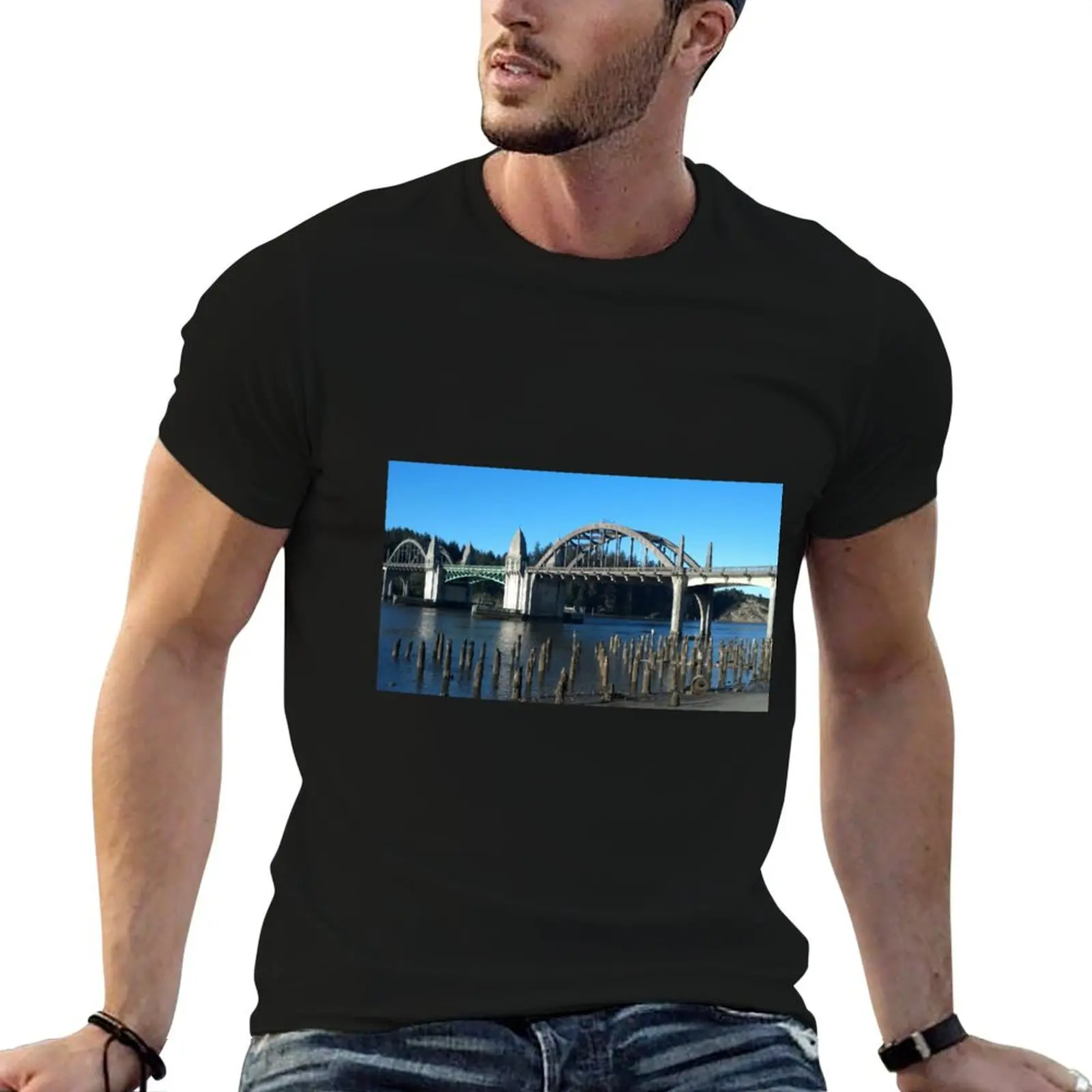 

funny T-Shirt cotton men brand t cotton Bridge t Siuslaw shirts 100% luxury shirt